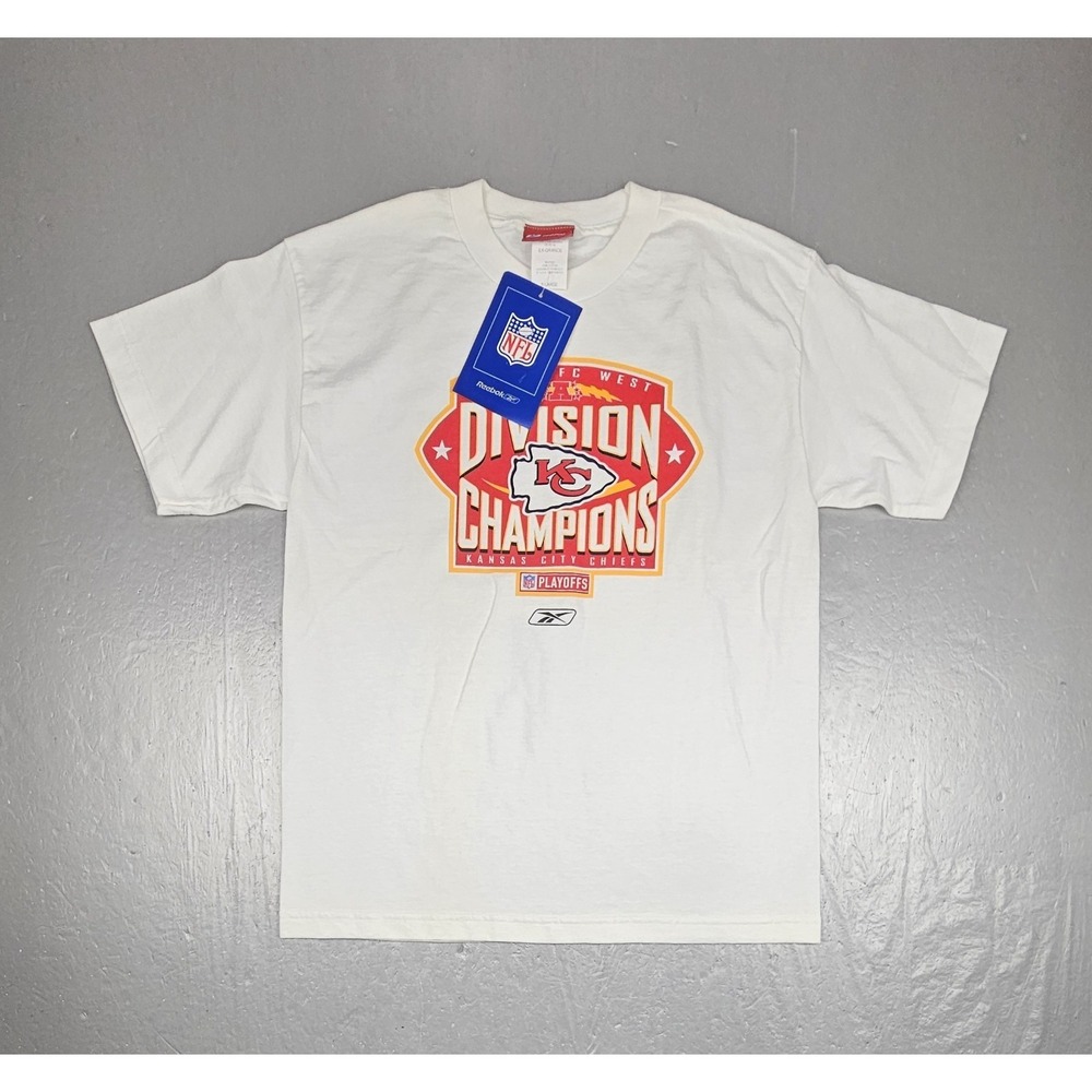 VTG‎  Reebok Kansas City Chiefs T-Shirt Mens XL 2003 AFC West Division Champions